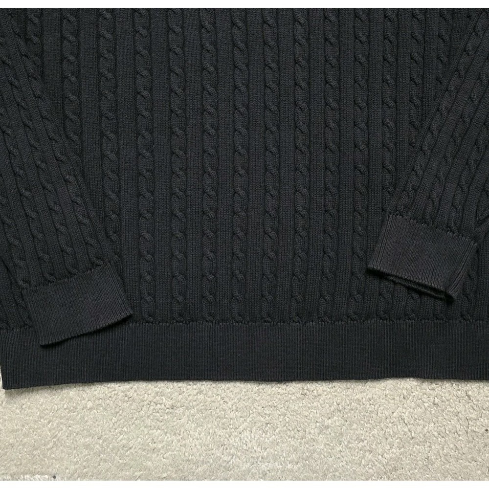 VINTAGE Brooks Brothers Golf Sweater Mens XL 100% Cotton Cable Knit Crewneck - Picture 6 of 11